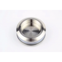 Shower glass door handle - 304 stainless steel round handle, Invisible sliding door handle for 8-12mm Thick Door